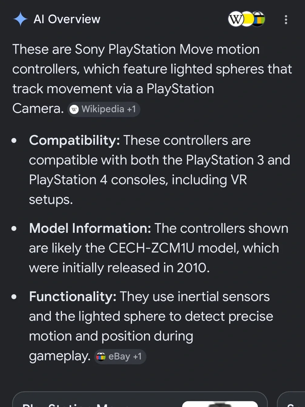 Sony Black Motion Controllers with White Tracking Spheres (Pair)